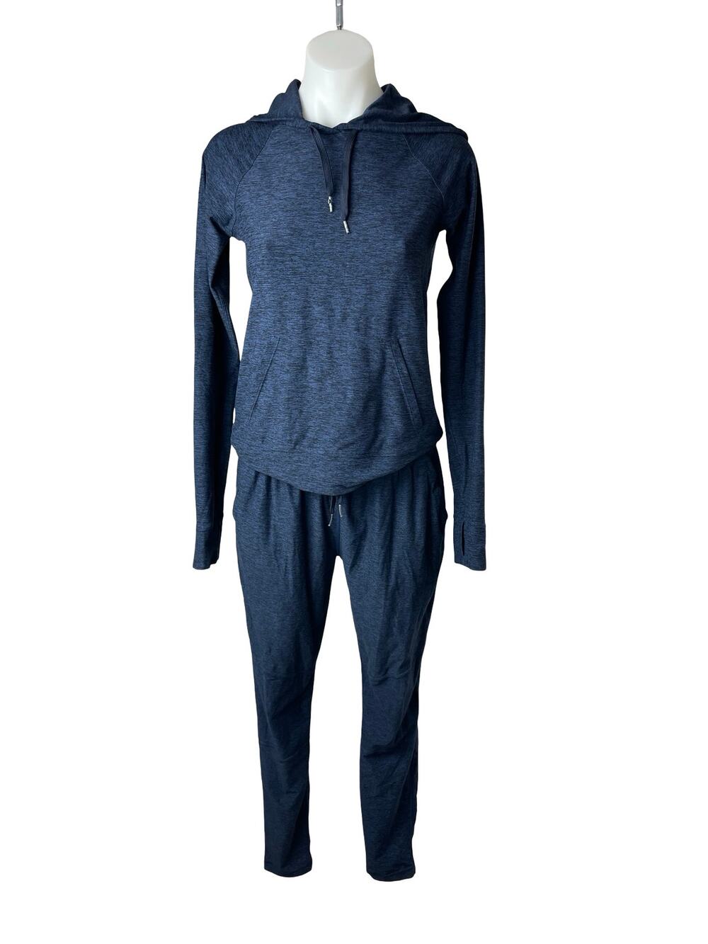 Outdoor Voices Women's Blue Hoodie Top Sweat Pants Athletic 2 Piece Set Size S
